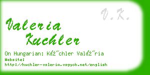 valeria kuchler business card